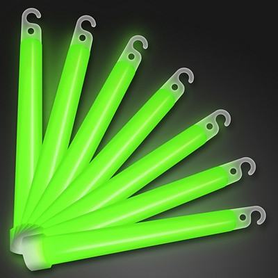 6" GREEN Glow Sticks - BLANK