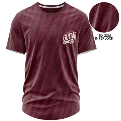 Unisex 150 GSM Poly Interlock Performance Short Sleeve Sublimation T-Shirt