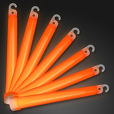6" ORANGE Glow Sticks - BLANK
