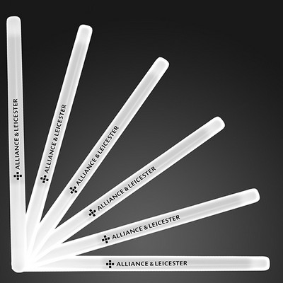 9.4" White Glow Stick Wands - PRINTED